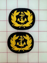 Non-Metallic Trim - Vintage Navy Military Blue and Gold Embroidered Patches Close-Out